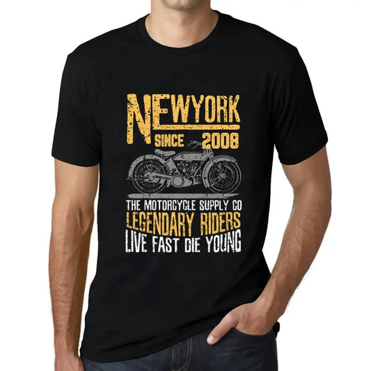 Men's Graphic T-Shirt Motorcycle Legendary Riders Since 2008 16th Birthday Anniversary 16 Year Old Gift 2008 Vintage Eco-Friendly Short Sleeve Novelty Tee