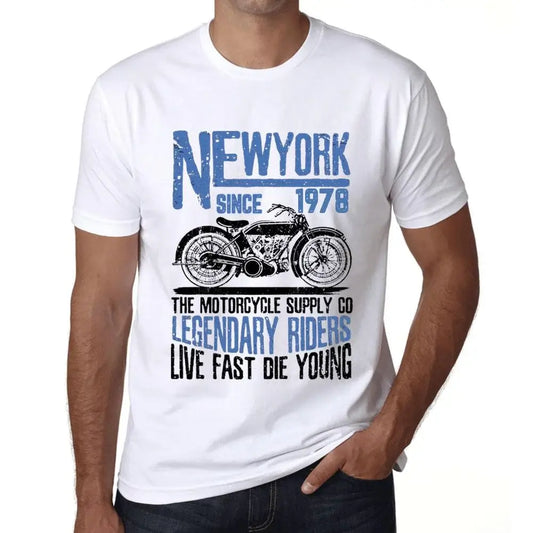 Men's Graphic T-Shirt Motorcycle Legendary Riders Since 1978 46th Birthday Anniversary 46 Year Old Gift 1978 Vintage Eco-Friendly Short Sleeve Novelty Tee