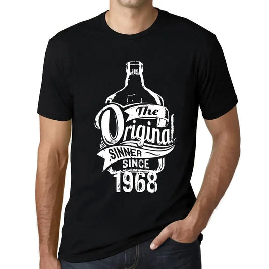 Men's Graphic T-Shirt The Original Sinner Since 1968 56th Birthday Anniversary 56 Year Old Gift 1968 Vintage Eco-Friendly Short Sleeve Novelty Tee