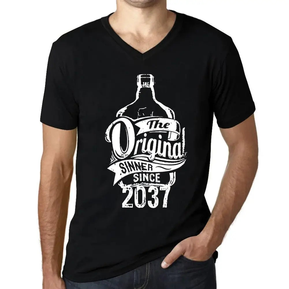 Men's Graphic T-Shirt V Neck The Original Sinner Since 2037