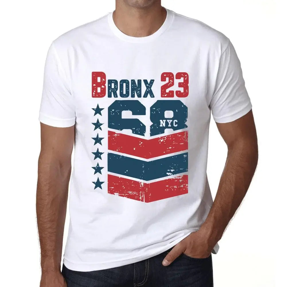 Men's Graphic T-Shirt Bronx 23 23rd Birthday Anniversary 23 Year Old Gift 2001 Vintage Eco-Friendly Short Sleeve Novelty Tee