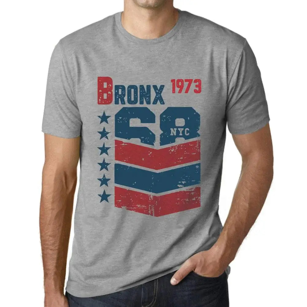 Men's Graphic T-Shirt Bronx 1973 51st Birthday Anniversary 51 Year Old Gift 1973 Vintage Eco-Friendly Short Sleeve Novelty Tee
