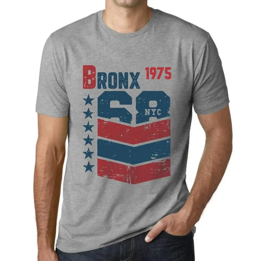 Men's Graphic T-Shirt Bronx 1975 49th Birthday Anniversary 49 Year Old Gift 1975 Vintage Eco-Friendly Short Sleeve Novelty Tee