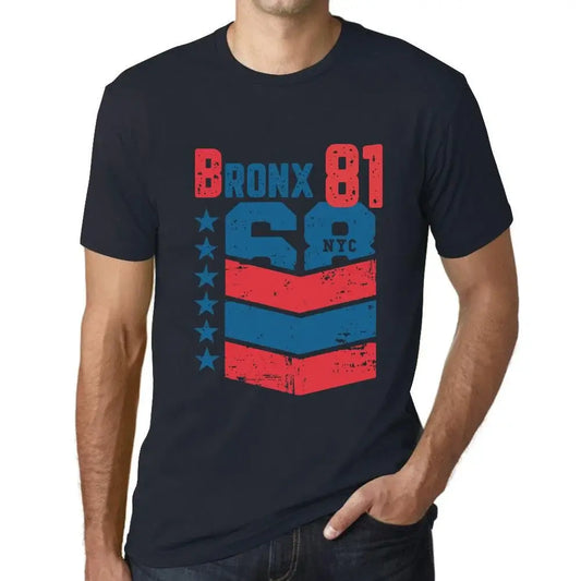 Men's Graphic T-Shirt Bronx 81 81st Birthday Anniversary 81 Year Old Gift 1943 Vintage Eco-Friendly Short Sleeve Novelty Tee