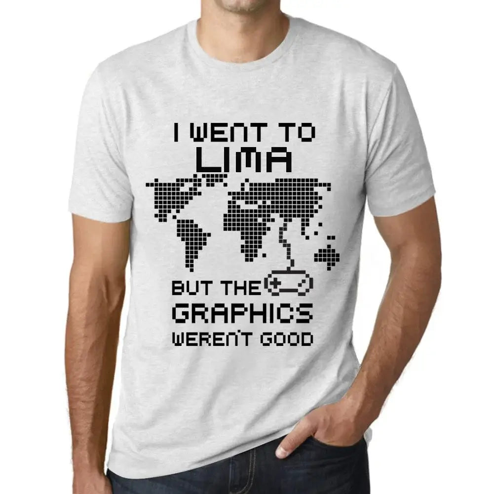 Men's Graphic T-Shirt I Went To Lima But The Graphics Weren’t Good Eco-Friendly Limited Edition Short Sleeve Tee-Shirt Vintage Birthday Gift Novelty