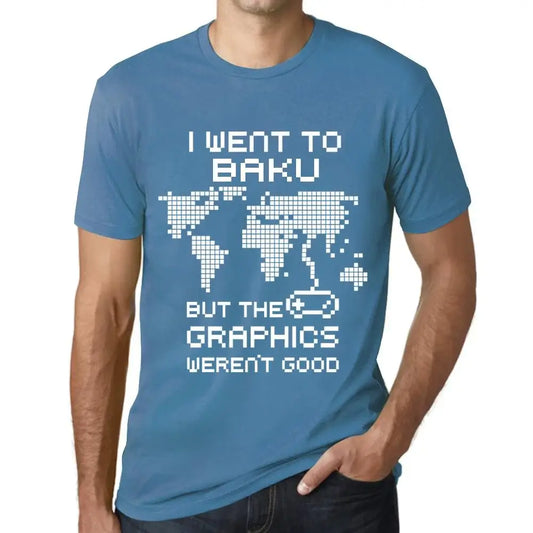 Men's Graphic T-Shirt I Went To Baku But The Graphics Weren’t Good Eco-Friendly Limited Edition Short Sleeve Tee-Shirt Vintage Birthday Gift Novelty