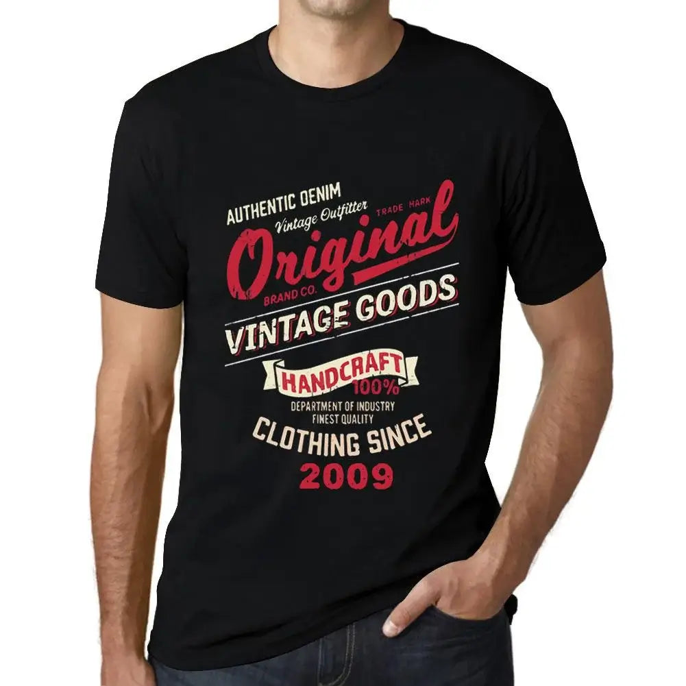 Men's Graphic T-Shirt Original Vintage Clothing Since 2009 15th Birthday Anniversary 15 Year Old Gift 2009 Vintage Eco-Friendly Short Sleeve Novelty Tee