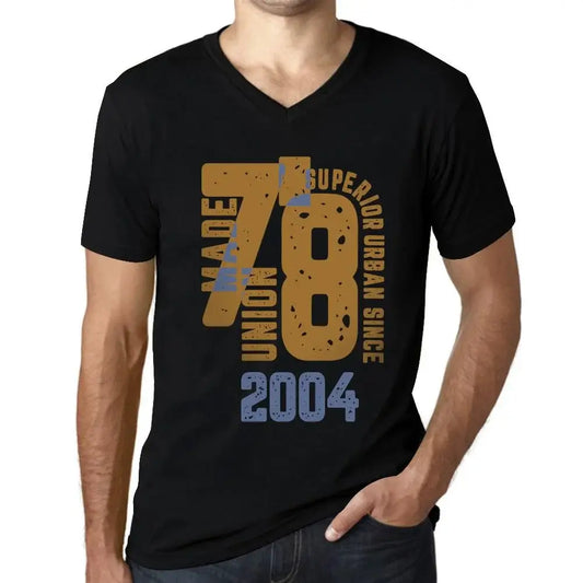Men's Graphic T-Shirt V Neck Superior Urban Style Since 2004 20th Birthday Anniversary 20 Year Old Gift 2004 Vintage Eco-Friendly Short Sleeve Novelty Tee