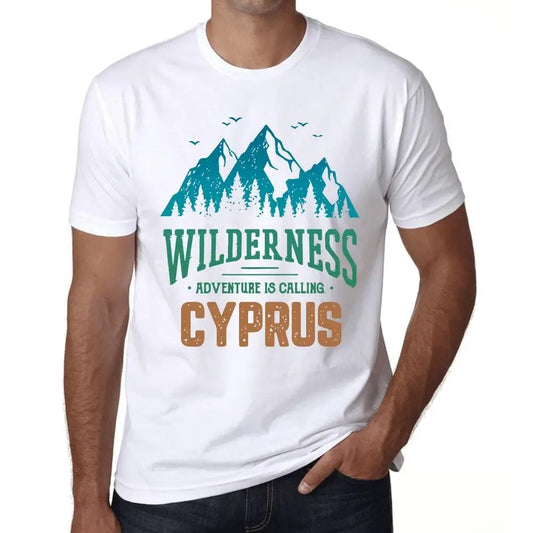 Men's Graphic T-Shirt Wilderness, Adventure Is Calling Cyprus Eco-Friendly Limited Edition Short Sleeve Tee-Shirt Vintage Birthday Gift Novelty