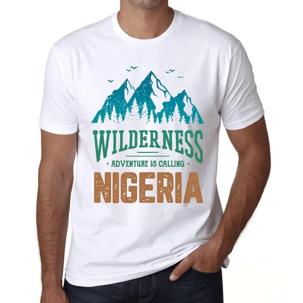 Men's Graphic T-Shirt Wilderness, Adventure Is Calling Nigeria Eco-Friendly Limited Edition Short Sleeve Tee-Shirt Vintage Birthday Gift Novelty