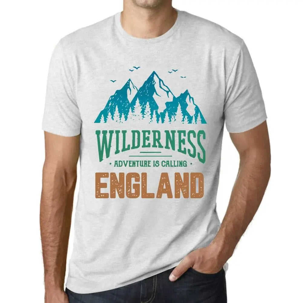 Men's Graphic T-Shirt Wilderness, Adventure Is Calling England Eco-Friendly Limited Edition Short Sleeve Tee-Shirt Vintage Birthday Gift Novelty
