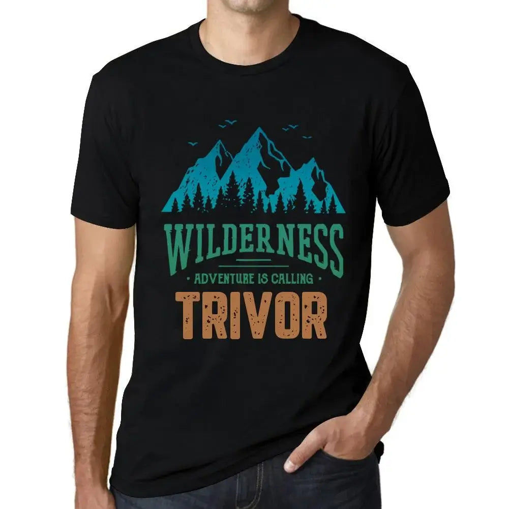 Men's Graphic T-Shirt Wilderness, Adventure Is Calling Trivor Eco-Friendly Limited Edition Short Sleeve Tee-Shirt Vintage Birthday Gift Novelty