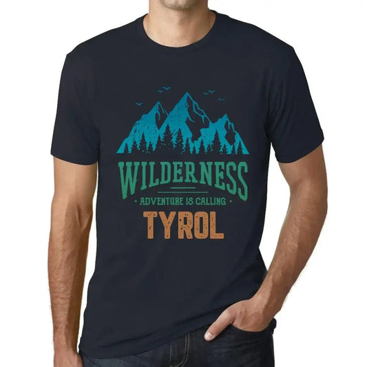 Men's Graphic T-Shirt Wilderness, Adventure Is Calling Tyrol Eco-Friendly Limited Edition Short Sleeve Tee-Shirt Vintage Birthday Gift Novelty