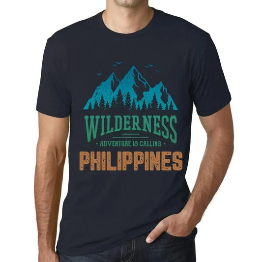 Men's Graphic T-Shirt Wilderness, Adventure Is Calling Philippines Eco-Friendly Limited Edition Short Sleeve Tee-Shirt Vintage Birthday Gift Novelty