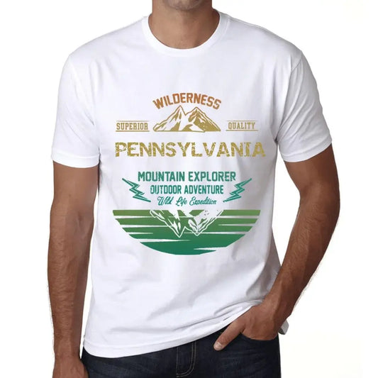 Men's Graphic T-Shirt Outdoor Adventure, Wilderness, Mountain Explorer Pennsylvania Eco-Friendly Limited Edition Short Sleeve Tee-Shirt Vintage Birthday Gift Novelty