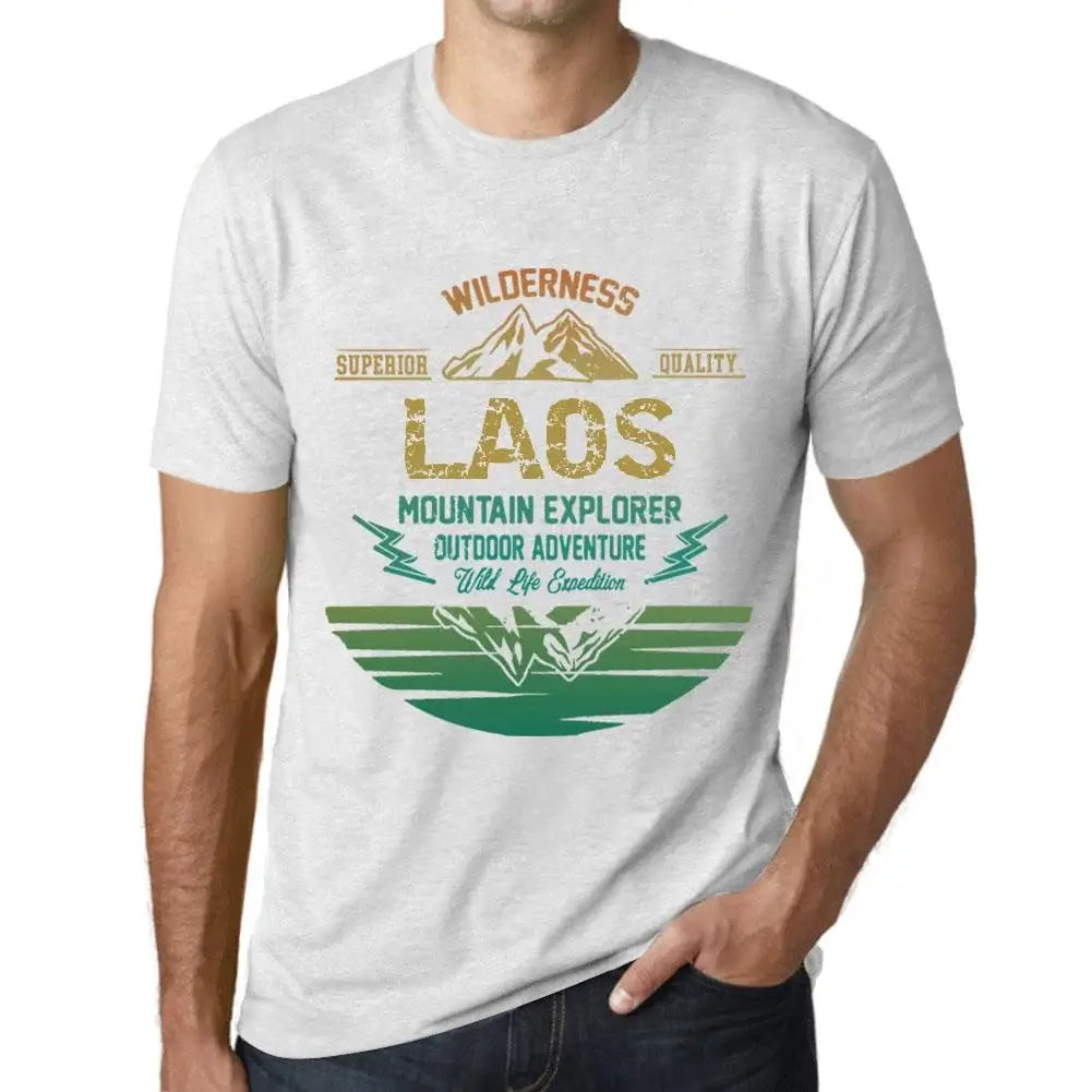 Men's Graphic T-Shirt Outdoor Adventure, Wilderness, Mountain Explorer Laos Eco-Friendly Limited Edition Short Sleeve Tee-Shirt Vintage Birthday Gift Novelty