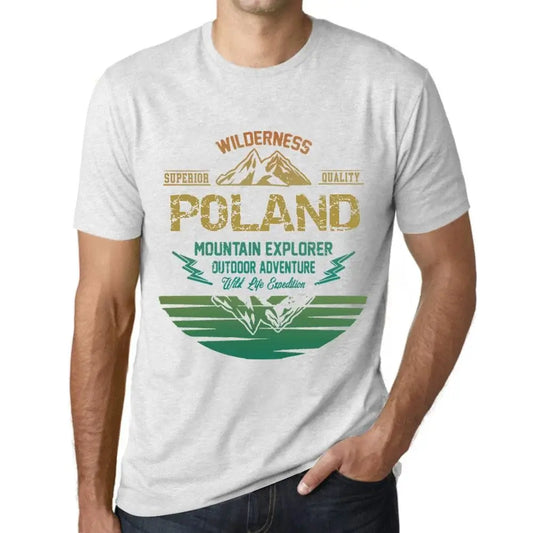 Men's Graphic T-Shirt Outdoor Adventure, Wilderness, Mountain Explorer Poland Eco-Friendly Limited Edition Short Sleeve Tee-Shirt Vintage Birthday Gift Novelty