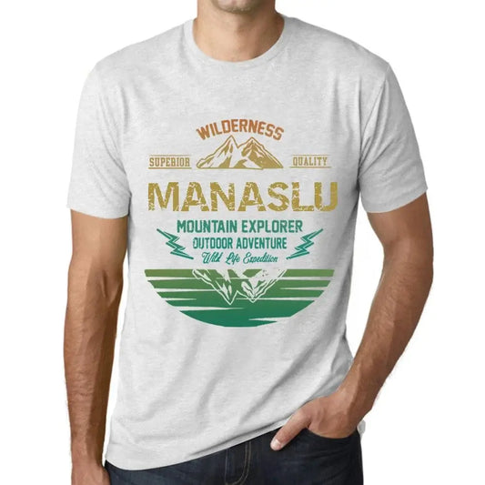 Men's Graphic T-Shirt Outdoor Adventure, Wilderness, Mountain Explorer Manaslu Eco-Friendly Limited Edition Short Sleeve Tee-Shirt Vintage Birthday Gift Novelty