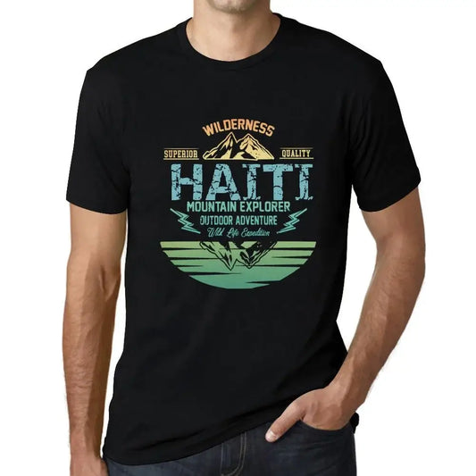 Men's Graphic T-Shirt Outdoor Adventure, Wilderness, Mountain Explorer Haiti Eco-Friendly Limited Edition Short Sleeve Tee-Shirt Vintage Birthday Gift Novelty