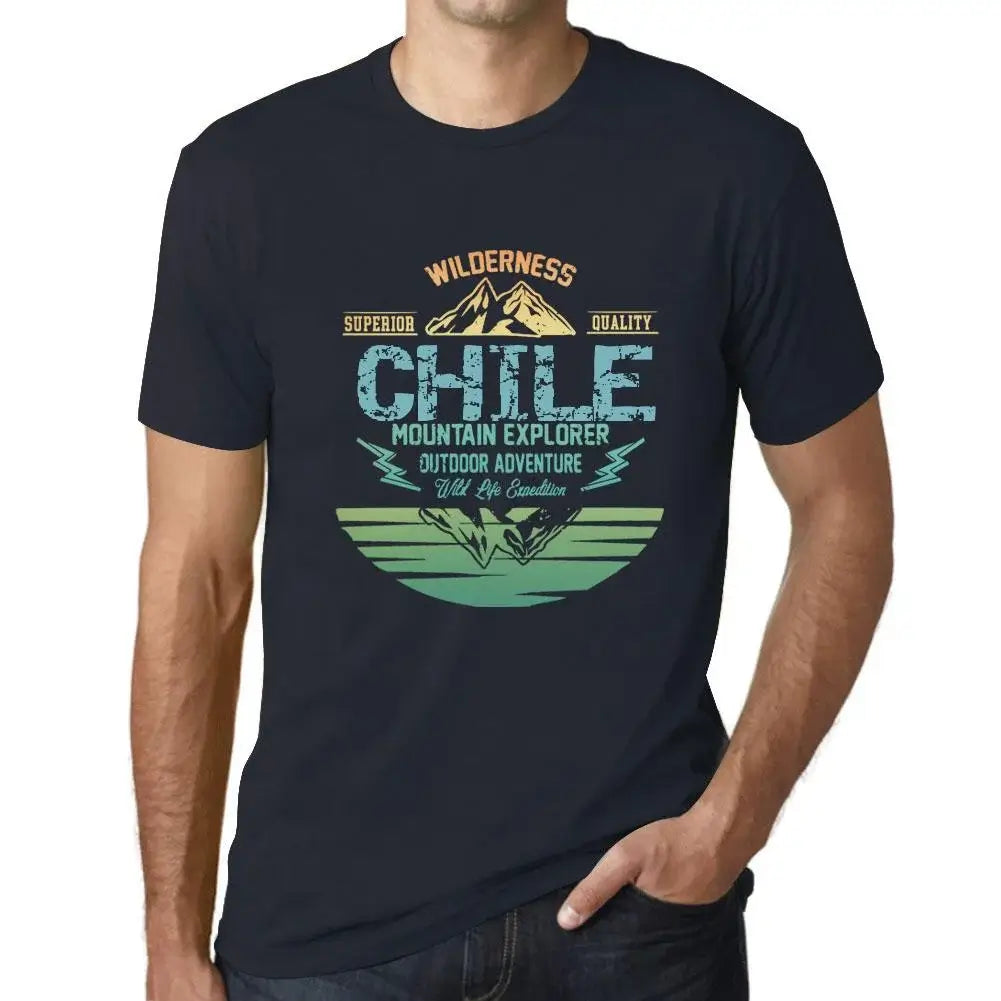 Men's Graphic T-Shirt Outdoor Adventure, Wilderness, Mountain Explorer Chile Eco-Friendly Limited Edition Short Sleeve Tee-Shirt Vintage Birthday Gift Novelty
