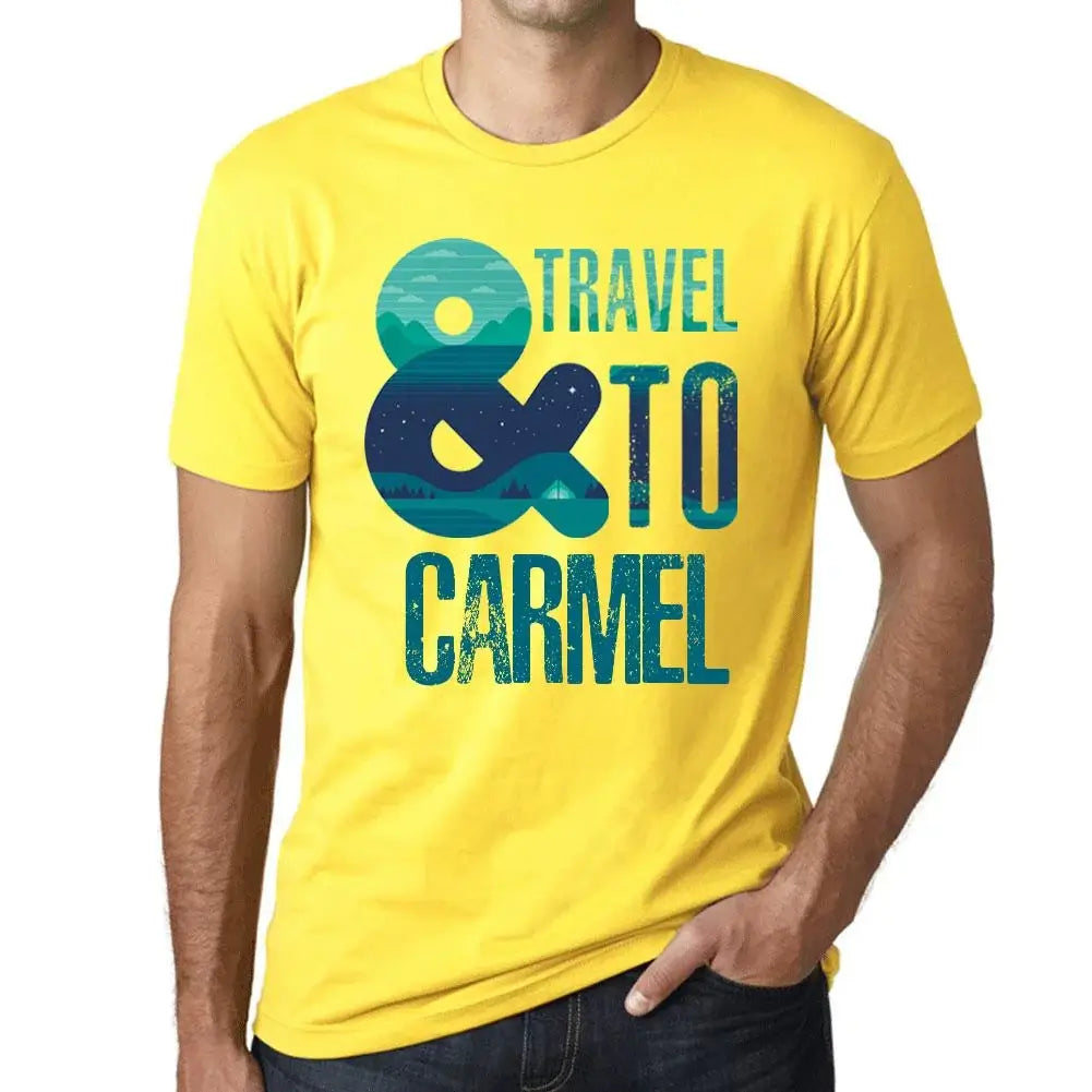 Men's Graphic T-Shirt And Travel To Carmel Eco-Friendly Limited Edition Short Sleeve Tee-Shirt Vintage Birthday Gift Novelty