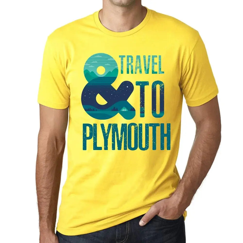 Men's Graphic T-Shirt And Travel To Plymouth Eco-Friendly Limited Edition Short Sleeve Tee-Shirt Vintage Birthday Gift Novelty