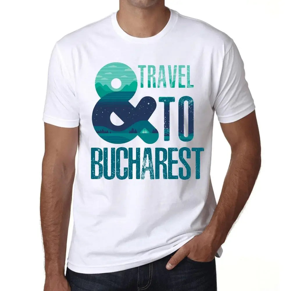 Men's Graphic T-Shirt And Travel To Bucharest Eco-Friendly Limited Edition Short Sleeve Tee-Shirt Vintage Birthday Gift Novelty