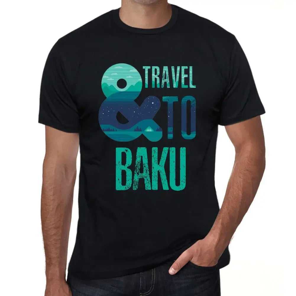 Men's Graphic T-Shirt And Travel To Baku Eco-Friendly Limited Edition Short Sleeve Tee-Shirt Vintage Birthday Gift Novelty