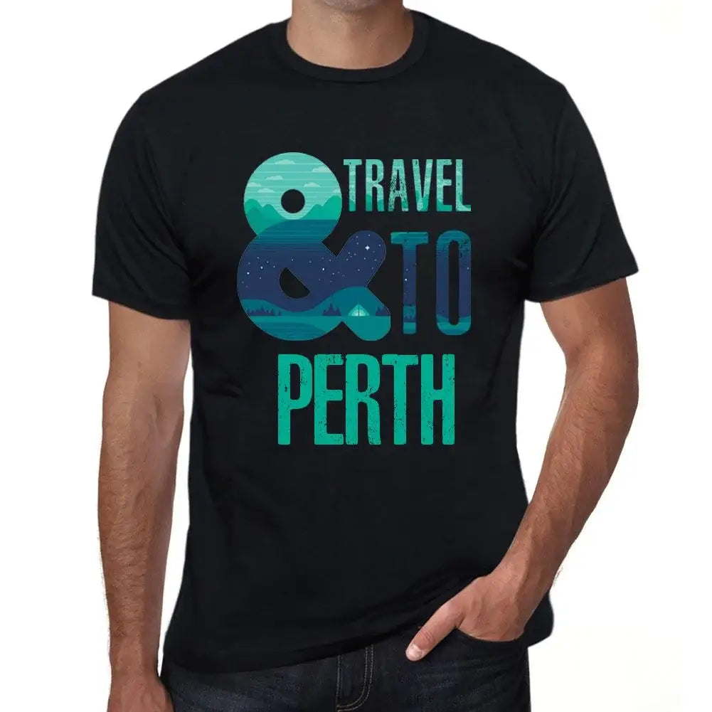 Men's Graphic T-Shirt And Travel To Perth Eco-Friendly Limited Edition Short Sleeve Tee-Shirt Vintage Birthday Gift Novelty