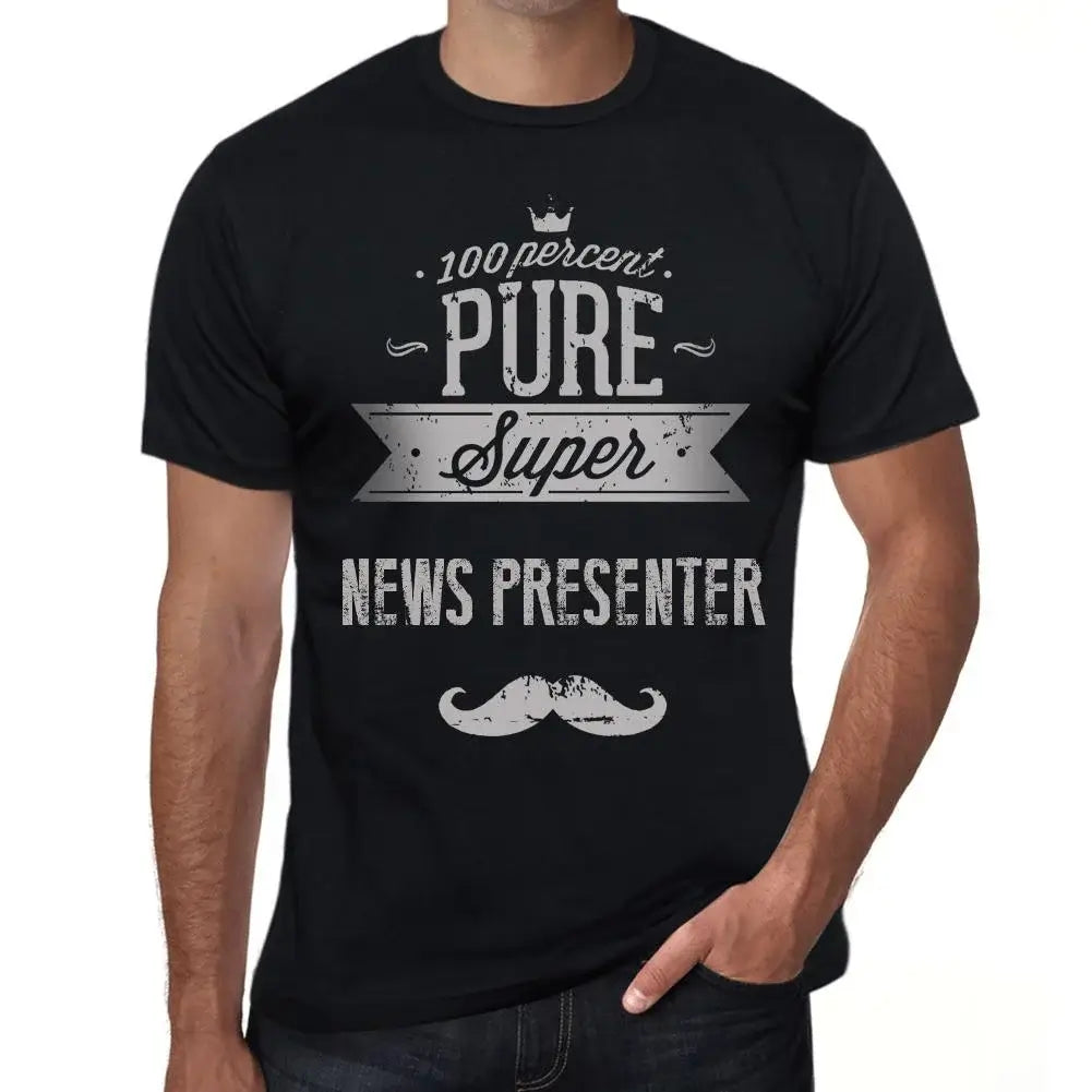 Men's Graphic T-Shirt 100% Pure Super News Presenter Eco-Friendly Limited Edition Short Sleeve Tee-Shirt Vintage Birthday Gift Novelty