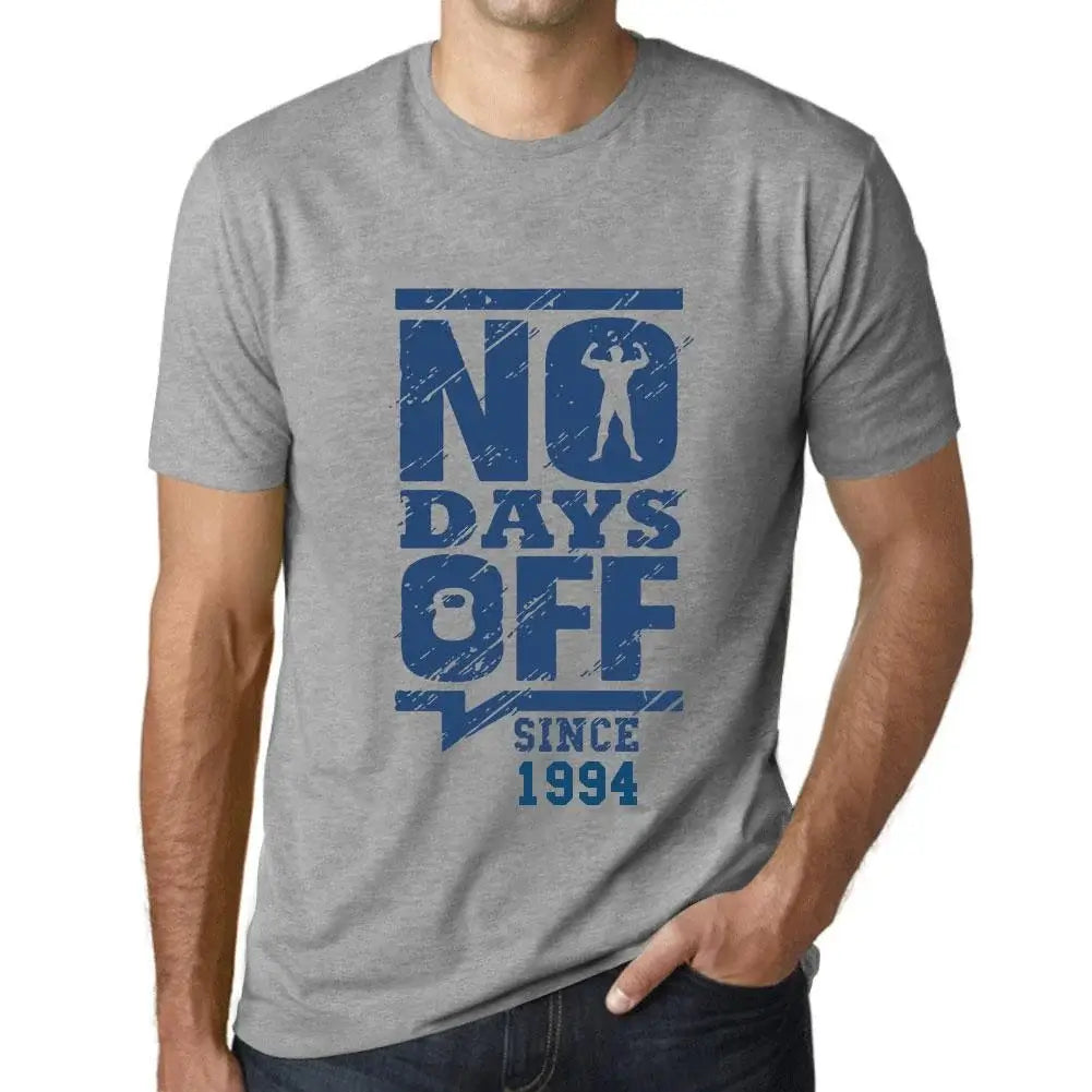 Men's Graphic T-Shirt No Days Off Since 1994 30th Birthday Anniversary 30 Year Old Gift 1994 Vintage Eco-Friendly Short Sleeve Novelty Tee