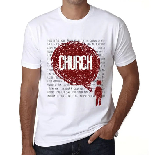 Men's Graphic T-Shirt Thoughts Church Eco-Friendly Limited Edition Short Sleeve Tee-Shirt Vintage Birthday Gift Novelty
