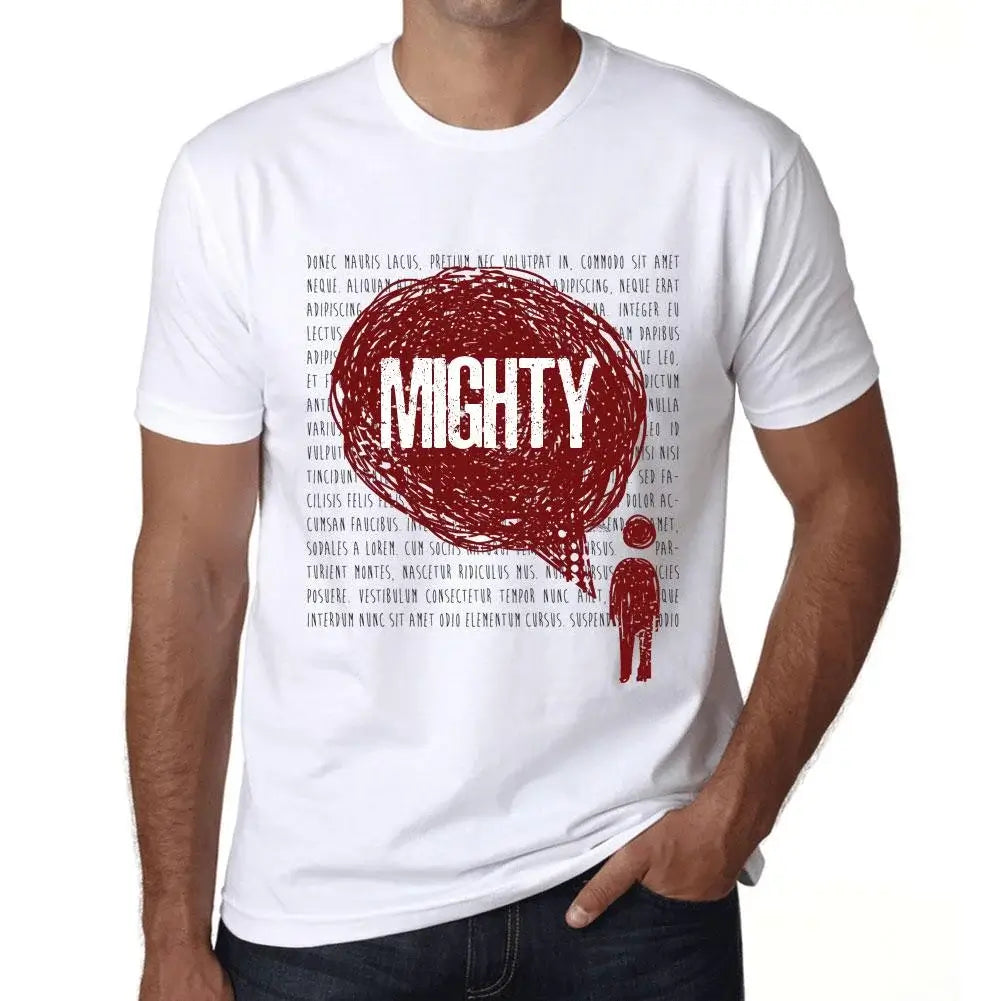 Men's Graphic T-Shirt Thoughts Mighty Eco-Friendly Limited Edition Short Sleeve Tee-Shirt Vintage Birthday Gift Novelty