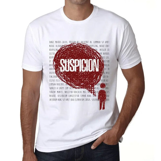 Men's Graphic T-Shirt Thoughts Suspicion Eco-Friendly Limited Edition Short Sleeve Tee-Shirt Vintage Birthday Gift Novelty