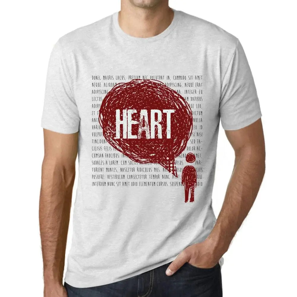 Men's Graphic T-Shirt Thoughts Heart Eco-Friendly Limited Edition Short Sleeve Tee-Shirt Vintage Birthday Gift Novelty