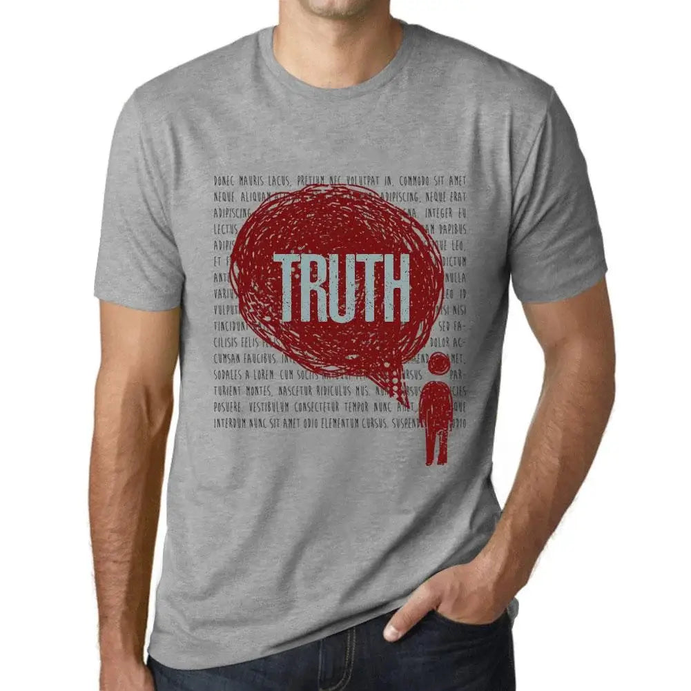 Men's Graphic T-Shirt Thoughts Truth Eco-Friendly Limited Edition Short Sleeve Tee-Shirt Vintage Birthday Gift Novelty
