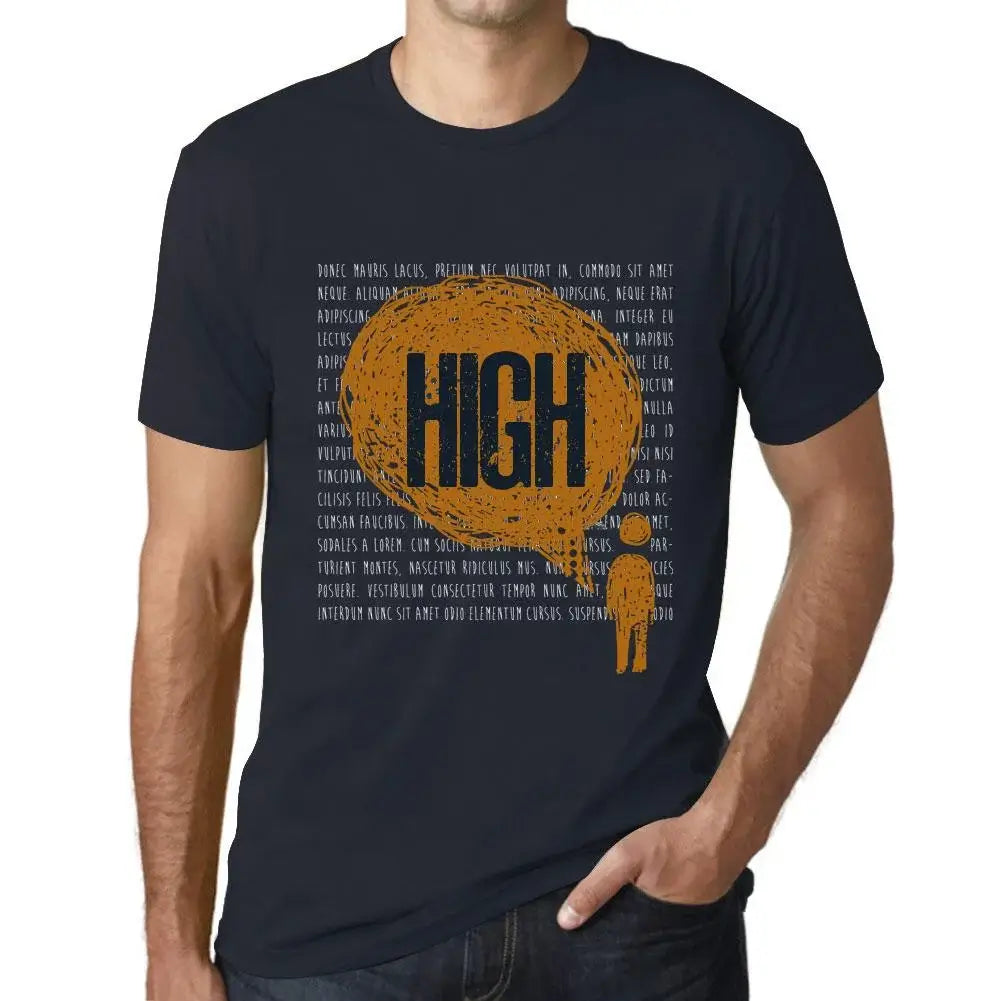 Men's Graphic T-Shirt Thoughts High Eco-Friendly Limited Edition Short Sleeve Tee-Shirt Vintage Birthday Gift Novelty