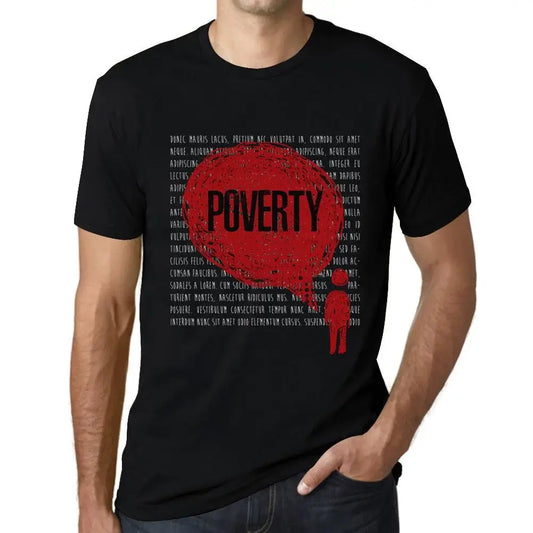 Men's Graphic T-Shirt Thoughts Poverty Eco-Friendly Limited Edition Short Sleeve Tee-Shirt Vintage Birthday Gift Novelty