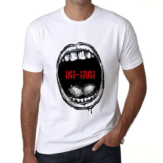 Men's Graphic T-Shirt Mouth Expressions Uh-Huh Eco-Friendly Limited Edition Short Sleeve Tee-Shirt Vintage Birthday Gift Novelty