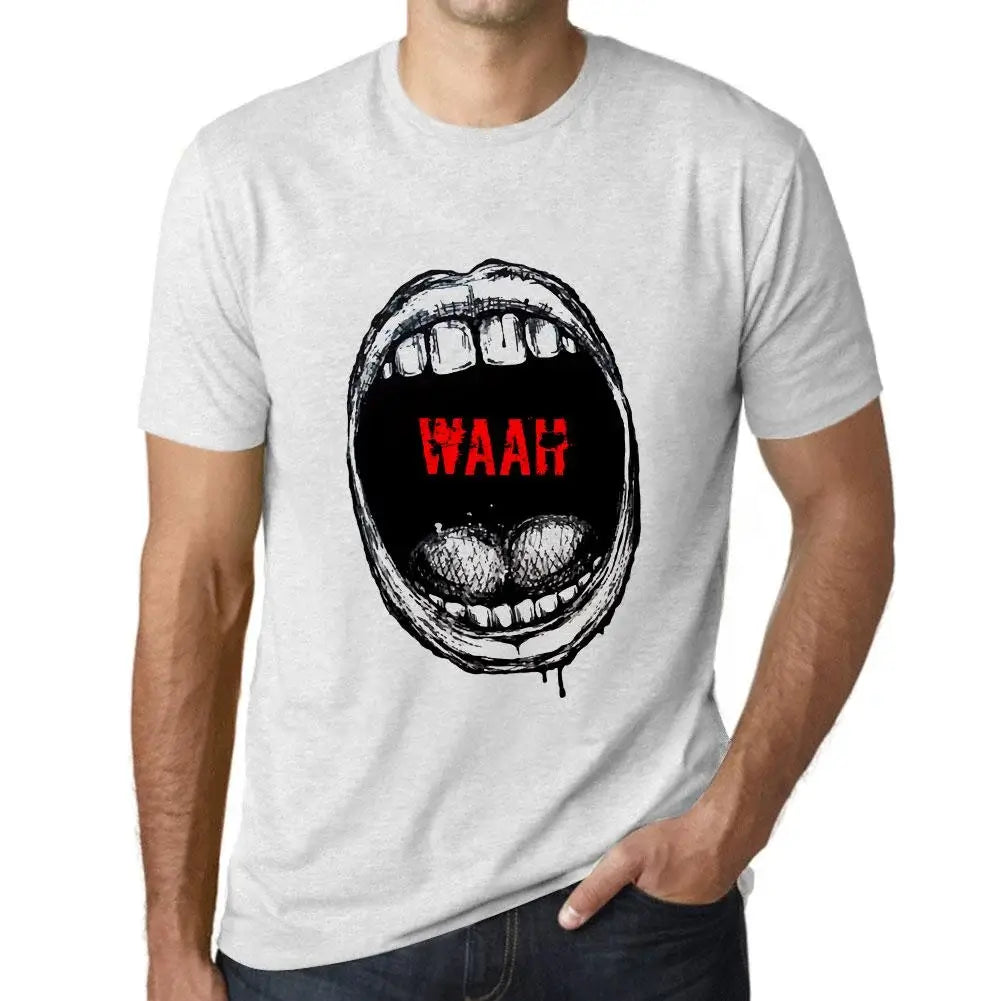 Men's Graphic T-Shirt Mouth Expressions Waah Eco-Friendly Limited Edition Short Sleeve Tee-Shirt Vintage Birthday Gift Novelty