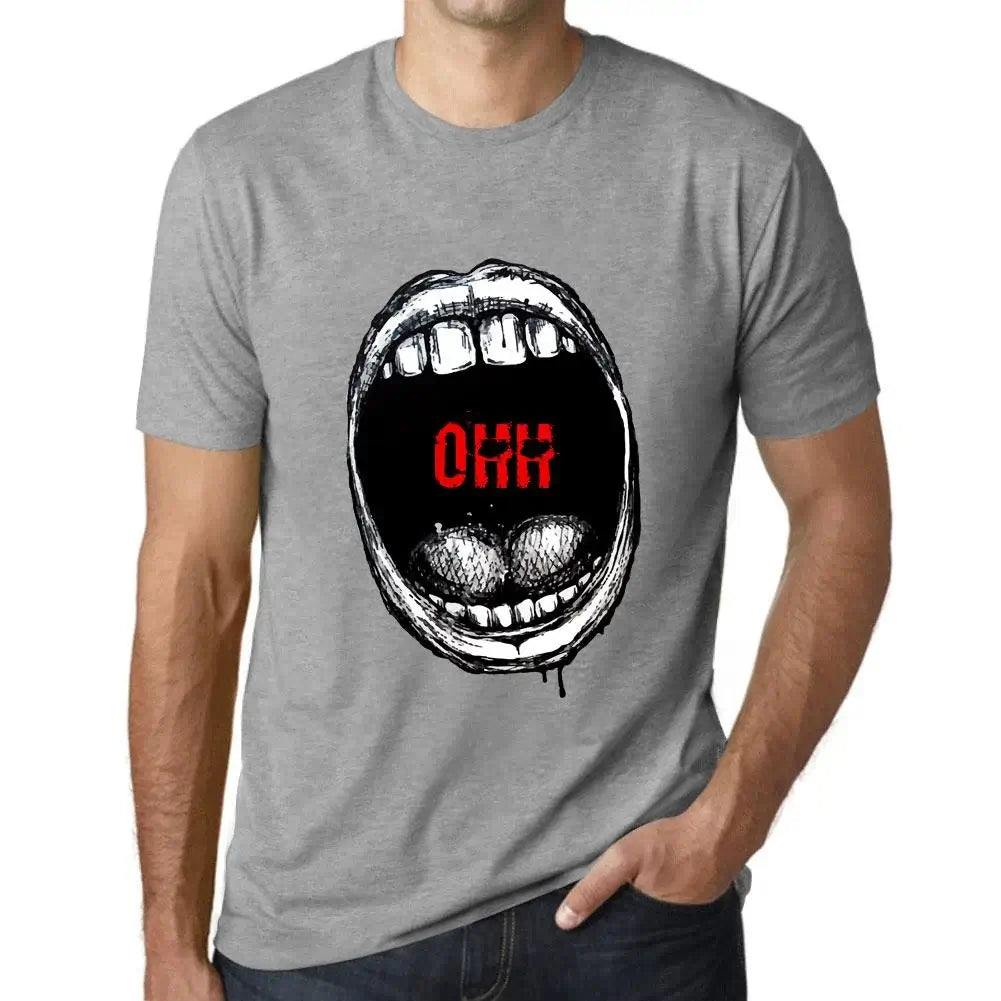 Men's Graphic T-Shirt Mouth Expressions Ohh Eco-Friendly Limited Edition Short Sleeve Tee-Shirt Vintage Birthday Gift Novelty