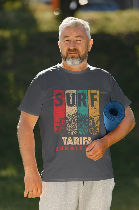 <span>Grafisches</span> T-Shirt <span>für Herren</span> Surf Summer Time TARIFA <span>Mausgrau</span>