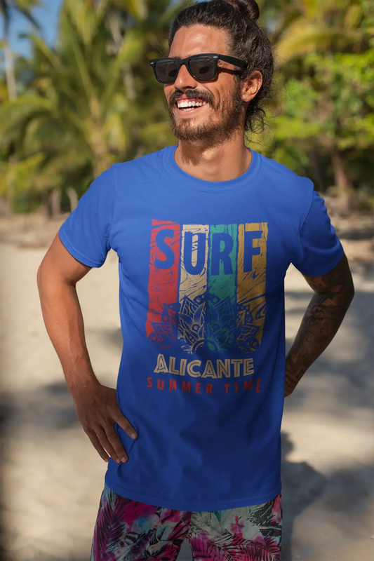 Homme T Shirt Graphique Imprimé Vintage Tee Surf Summer Time Alicante Royal