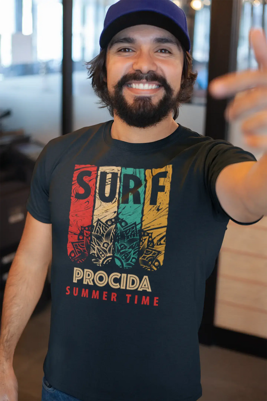 <span>Grafisches</span> T-Shirt <span>für Herren</span> Surf Summer Time PROCIDA <span>Deep Black</span>