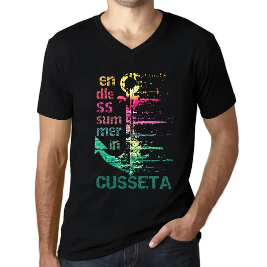 Men's Graphic T-Shirt V Neck Endless Summer In Cusseta Eco-Friendly Limited Edition Short Sleeve Tee-Shirt Vintage Birthday Gift Novelty