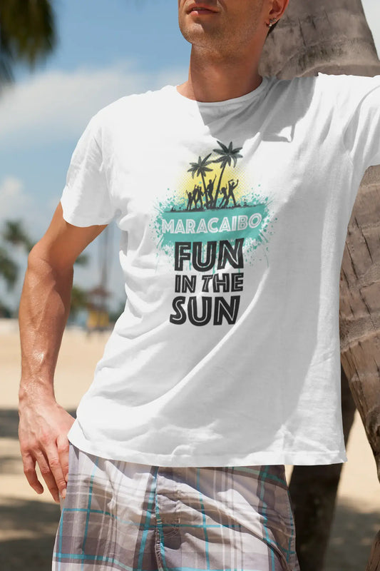 Herren Vintage T-Shirt Grafik T-Shirt Summer Dance MARACAIBO Weiß