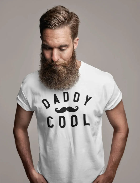 Men's Vintage Tee Shirt Graphic T shirt Daddy Cool White