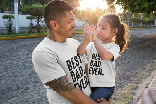 Grafisches Herren-T-Shirt Best Dad Ever 2 Weiß