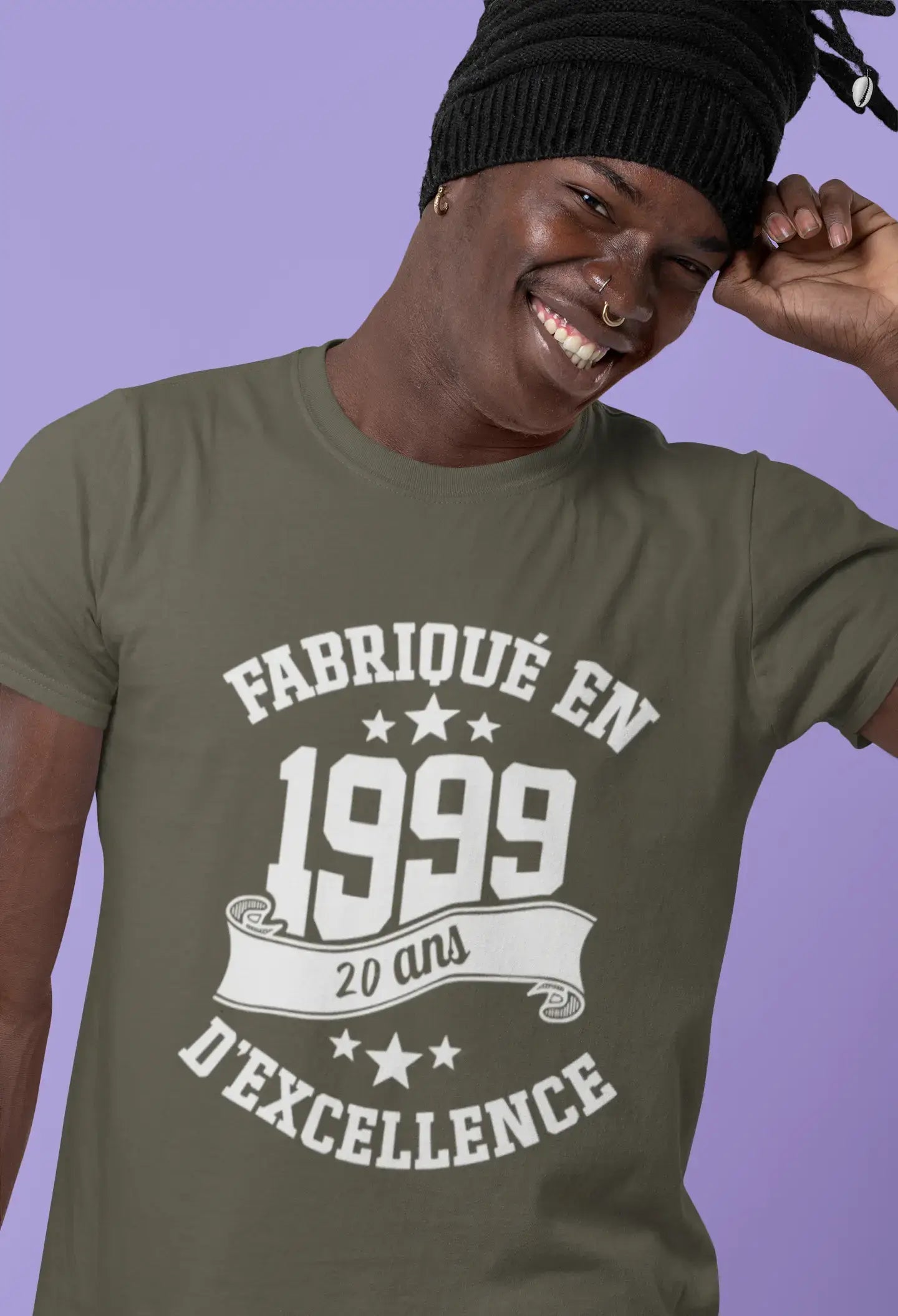 ULTRABASIC – Hergestellt im Jahr 1999, 20 Jahre altes Unisex-T-Shirt Army