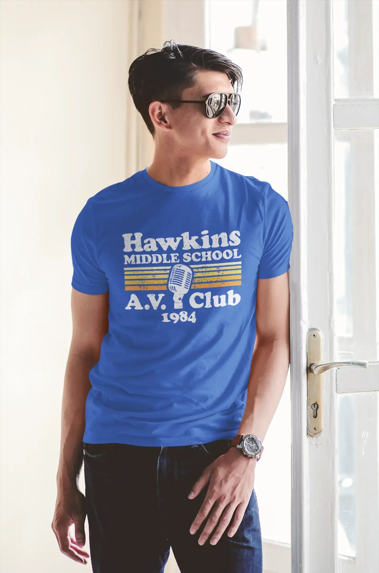 Ultrabasic - Homme T-Shirt Graphique Hawkins Middle School A.V. Club